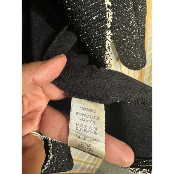 Max Studio Tweed Drape Jacket with Pockets Women's Size L - Picture 6 of 7